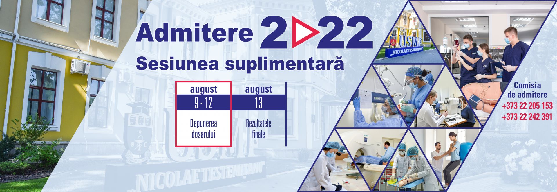 INFORMAȚII PENTRU CANDIDAȚII LA STUDII